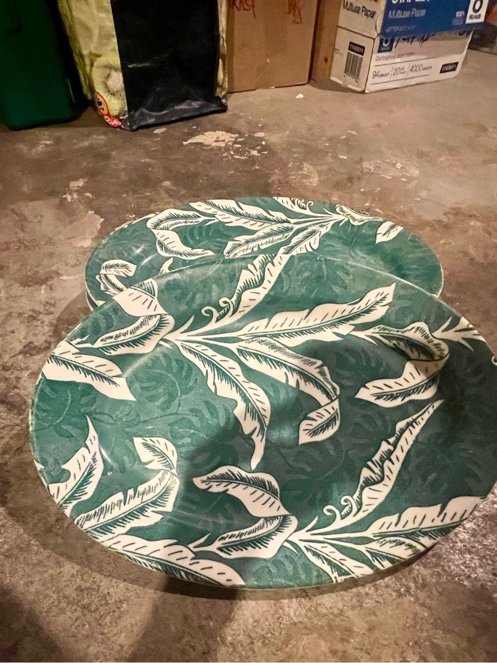 Vintage Tepco Banana Shadowleaf Serving Platter Pristine Condition